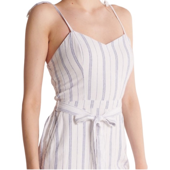 Abercrombie & Fitch Tie Strap Linen Jumpsuit M - Picture 3 of 6